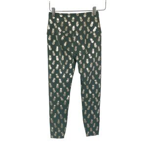 Beyond Yoga Metallic Pineapple High-Waist Cropped Leggings